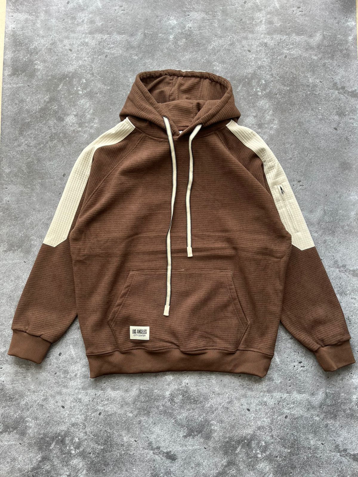 Hoodie "LA" chocolate